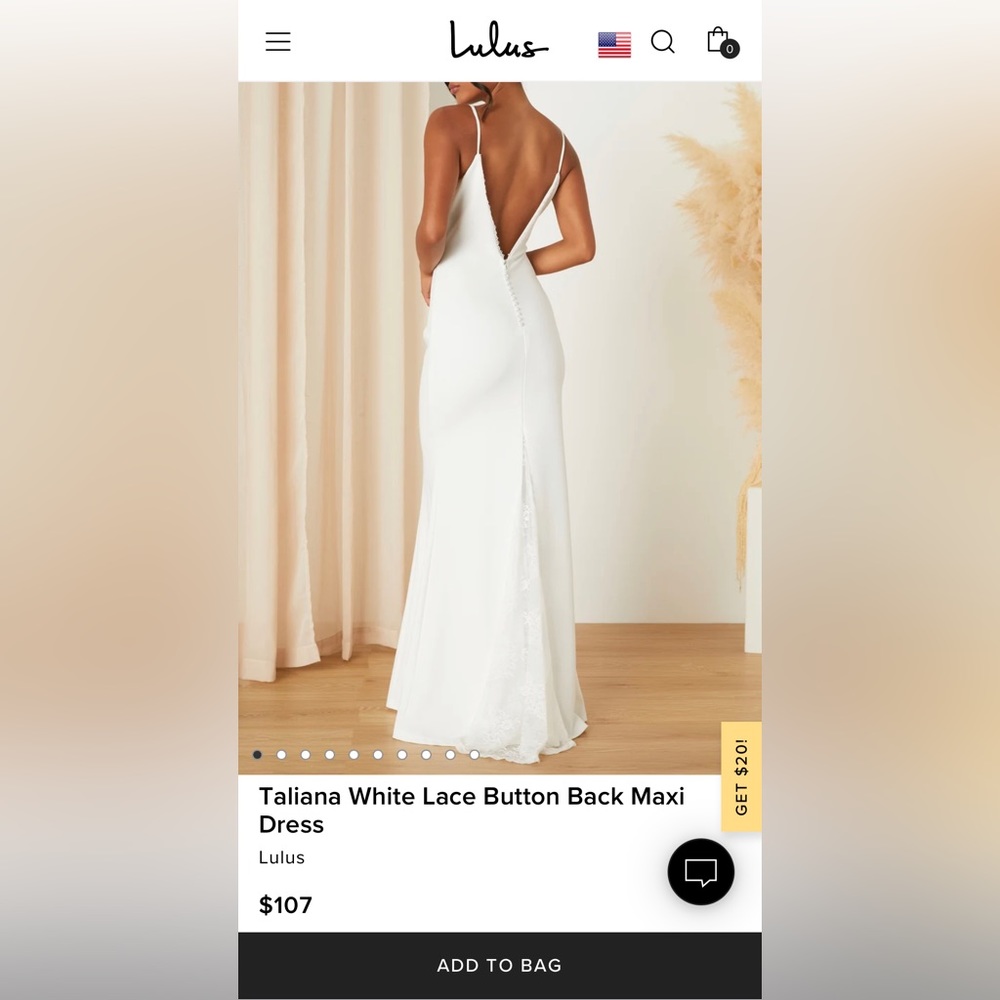 White Lulus Dress size small